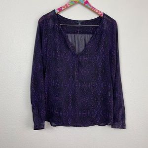 American Eagle blue/purple blouse size M. #59